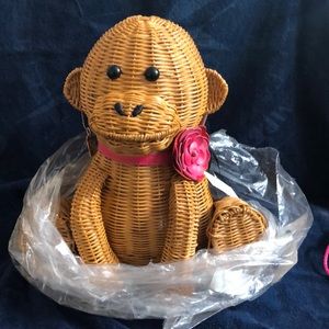 Kate Spade NWT IN BAG! Woven, all natural materials.Kate Spade Red Rose HTF.